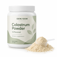 Poudre de colostrum personnalisable 500g, sans arôme, immunoglobulines naturelles pour la nutrition quotidienne, soins des cheveux et de la peau, OEM ODM
