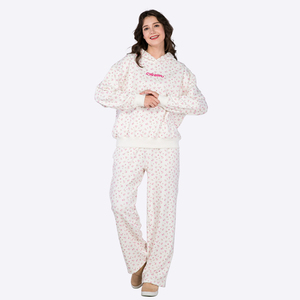 Logo personnalisé Vente en gros Sweats à capuche imprimés surdimensionnés de haute qualité pour femmes Sweat-shirt Pantalon Sport Ensemble 2 pièces Fabricants - Product Image 2