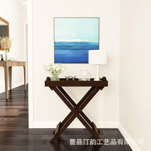 Mesa plegable de madera con bandeja para TV desmontable, mesa auxiliar para dormitorio, mesa auxiliar para sofá de sala de estar, bandeja de desayuno para cabecera de cama - Product Image 2