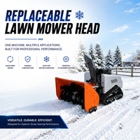 Souffleuse à neige et tondeuse à gazon RC professionnelle 2-en-1, 15HP Loncin, chasse-neige robotisé 100cm, portée 800m