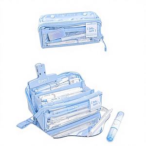 Trousse à crayons transparente inspirée de la mode Instagram, grande capacité, pour filles et garçons, collection 2026 - Product Image 6