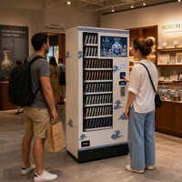 Distributeur automatique de souvenirs de musée, 10 sélections, écran LCD, paiement, sur pied, pour cartes postales, badges, aimants, cartes, 35 kg, CE