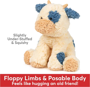 Vente en gros 50 cm de crème bleu vache en peluche jouet peluche douce dans un style mignon <span class=keywords><strong>grande</strong></span> taille vache lourde pour les femmes - Product Image 2