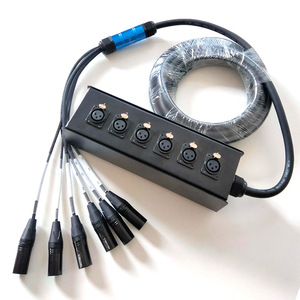 Caja de cableado de escenario trenzado XLR de 6 canales Cable de cobre sin oxígeno de PVC multinúcleo Grabación de micrófono de mezcla de Audio profesional - Product Image 5