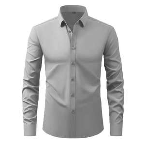 Chemise à manches longues unie pour homme, idéale pour <span class=keywords><strong>les</strong></span> mariages, <span class=keywords><strong>les</strong></span> mariés et <span class=keywords><strong>les</strong></span> témoins – Nouveauté transfrontalière - Product Image 5