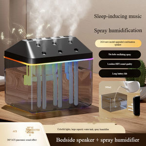 Vente en gros Humidificateur d'aromathérapie grande capacité Humidificateur domestique Brouillard Eau Air Musique <span class=keywords><strong>Spray</strong></span> Haut-parleur BT - Product Image 2
