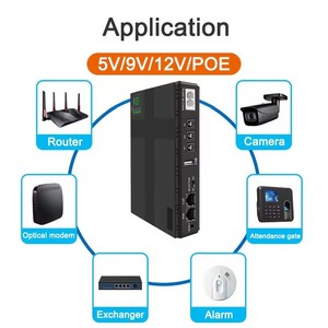 Shanpu Mini UPS 8800mAh Backup Power Supply For Home DC Monitoring Network Optical <b>Modem</b> Extended Battery Life - Product Image 4