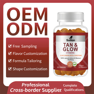 Solilan özel Logo sakızlı vitaminleri yetişkin cilt sağlığı için doğal çok <span class=keywords><strong>vitamin</strong></span> C D Beta karoten Anti güneşsiz öz bronzlaşma kızdırma - Product Image 6