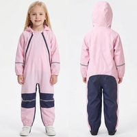 Imperméable unisexe pour enfants YU TU avec capuche, respirant, écologique, en polyester, pour la randonnée, avec impression numérique