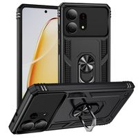 Coque de téléphone blindée pour Samsung Galaxy S27 Pro S26 Ultra S25 Plus S24 FE, antichoc, avec anneau de support et protection de charnière, en plastique rigide