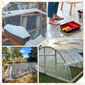 <b>Greenhouse</b> <b>Plastic</b> Sheeting 10x35 Ft Transparent UV Resistant Waterproof Cover For Winter Gardening - Product Image 5
