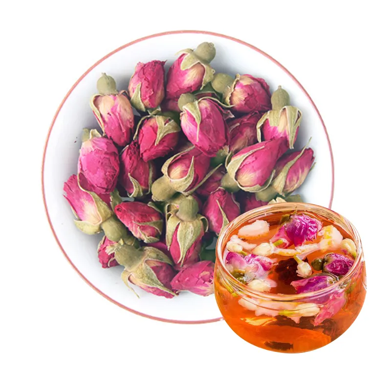 All'ingrosso naturale essiccato Rosa boccioli di tè commestibile Rosa fiore secco
