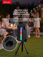 Extérieur Home Party Trolley Subwoofer Boombox Haut-parleur portable Micro sans fil Haut-parleur en plastique