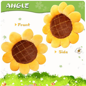 Подушка-подушка для сидения на поле B983 в форме желтых цветов-подсолнухов, мягкая плюшевая, для декора, для дивана, кровати, кресла, дивана-кровати - Product Image 4