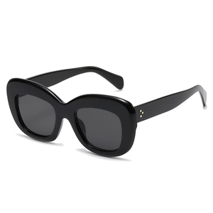 MOSI retro oversize CAT-eye gafas de sol de moda de mujer de alta gama de diseño cómodo gafas de sol UV400 hombres jalea color remaches su - Product Image 1