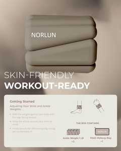 Poids de <span class=keywords><strong>poignet</strong></span> <span class=keywords><strong>et</strong></span> de <span class=keywords><strong>cheville</strong></span> réglables en silicone <span class=keywords><strong>pour</strong></span> exercices de Pilates, avec logo personnalisé, 2 lb, 4 lb, 6 lb, <span class=keywords><strong>pour</strong></span> femmes - Product Image 3