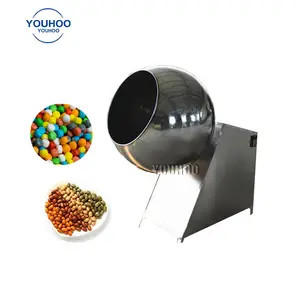 electric pan coater chocolate peanut coating machine automatic tablet powder candy polishing equipment