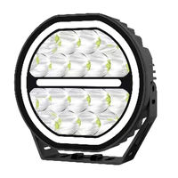 LED Dual Color DRL Pods Spot Beam Work Light Halo Ring Led Offroad Driving Fog Lights Waterproof for Tractor Truck Car RV Bus