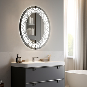 <span class=keywords><strong>Miroir</strong></span> LED intelligent mural pour salle de bain avec verre anti-buée, interrupteur tactile, matériau écologique, design moderne - Product Image 2