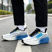 Chaussures de course athlétiques élégantes et durables pour hommes, baskets ODM OEM personnalisées, absorption des chocs, semelle EVA souple, chaussures de sport