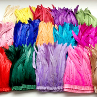 Décoration de Fêtes, Costumes de Carnaval, Plumes de Coq Teintes 25-30cm 30-35cm, Tissu en Dentelle à Franges Teintes, Accessoire Vestimentaire