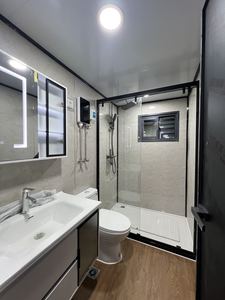 Pisos Personalizables para Baños Contemporáneos en Casas Contenedor de Estructura de Acero Expandibles de 20 pies/40 pies (Portátiles y Transpirables) - Product Image 5