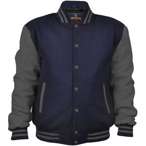 Veste universitaire pour homme en mélange de laine, style Letterman, design preppy, pour l'automne - Product Image 1