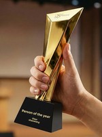 Trophée Métallique Personnalisé Haut de Gamme pour Compétitions, Réunions Annuelles et Récompenses du Personnel Exceptionnel