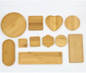 wholesale plant saucers flower pot bamboo saucer for sale bamboo document tray