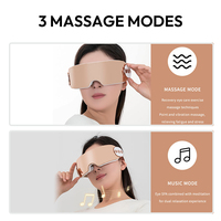 Masseur oculaire intelligent à un clic, design léger, avec chaleur et froid, musique Bluetooth, vibrations haute fréquence, masque pour les yeux