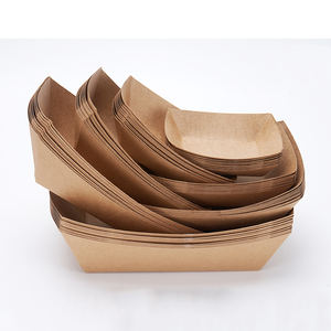 Boîte en carton kraft jetable personnalisable avec logo pour plats à emporter, pique-nique, camping, frites, snacks, desserts, plateau d'emballage - Product Image 5