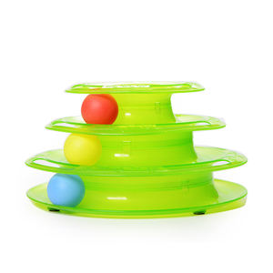 ของเล่นสัตว์เลี้ยงแสนสนุก,จานหมุนเล่นจานเสียงสนุกแบบโต้ตอบแผ่นบอลบ้าของเล่นพลาสติกสำหรับสัตว์เลี้ยง - Product Image 5