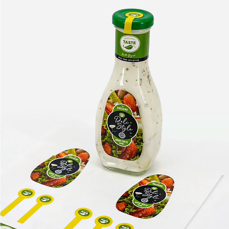Waterproof Custom Logo Self Adhesive Vinyl Food Jar Packaging Labels