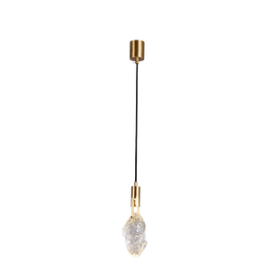Copper Nordic-Style Crystal <b>LED</b> Chandelier Adjustable Height <b>Dimmable</b> Eye Caring Minimalist Luxurious Long Bedside - Product Image 2