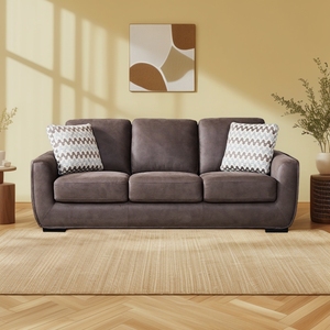 Canapé 3 places au design moderne, en velours doux, ensemble de canapés sectionnels à trois places, base en bois massif, tissu cachemire, canapé durable pour la maison - Product Image 5