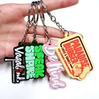 Porte-clés en PVC souple avec logo personnalisé, imprimé en 2D et 3D, porte-clés en caoutchouc, cadeau promotionnel, porte-clés pour salon professionnel et souvenirs d'entreprise