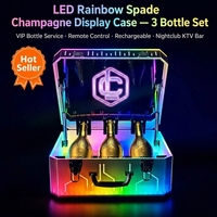 Éclairage LED Arc-en-ciel pour Vitrine, Boîte à Vin, Boîte de Nuit VIP, KTV, Bar - Rechargeable avec Télécommande, en Acrylique Pré-assemblé, Art Lumineux