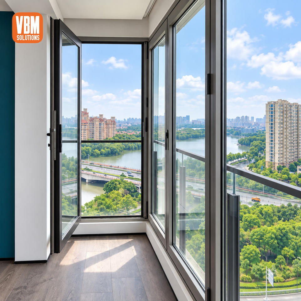 Hurricane Impact Aluminum Folding Door Thermal Break Glass System for ...