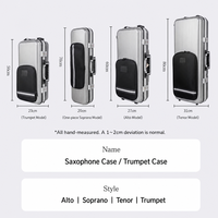 Sac de transport portable pour saxophone alto en ABS, étui rigide étanche pour la pratique quotidienne et les voyages en extérieur