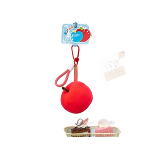 Porte-clés Pomme en Peluche Mignonne Anti-stress, Pendentif Souple et Moelleux, Breloque de Sac Portable, Cadeau de Bureau - Product Image 3