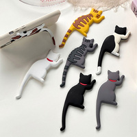 Support de téléphone en PVC personnalisé, léger et portable, motif queue de chat multicolore, vente en gros directe usine