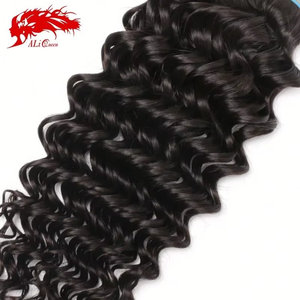 Estensioni di Capelli Vergini Peruviani Remy di Alta Qualità, Senza Prodotti Chimici, Doppia Trama, Onda Profonda - Product Image 6