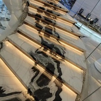 Marche de marche en marbre/quartz de qualité prédécoupée, design d'escalier incurvés pour escaliers en marbre blanc à usage domestique, nouveauté