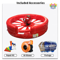 Toro Mecánico Inflable para Parque de Atracciones, Juego de Toro Mecánico, Toro de Rodeo Mecánico Inflable Eléctrico