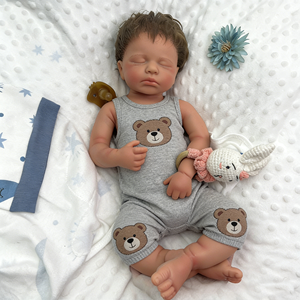 Muñeca Bebé <span class=keywords><strong>Reborn</strong></span> de Silicona Anatómicamente Correcta de 20 Pulgadas, con Piel Oscura y Cabello Corto, <span class=keywords><strong>para</strong></span> Acompañar a los Padres que Perdieron a su Único Hijo - Product Image 4