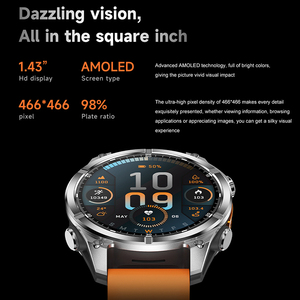 <span class=keywords><strong>Nouvelle</strong></span> montre connectée HD300 ronde AMOLED avec lampe de poche, NFC, étanche 3ATM, suivi sportif, suivi de la santé, montre connectée - Product Image 5