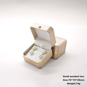 Шкатулка для украшений ручной работы из золотистой кожи, восьмиугольная, с возможностью нанесения логотипа на заказ - Product Image 3