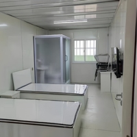 Maisons conteneurs modulaires préfabriquées démontables et portables de 20 et 40 pieds à prix compétitif pour bureaux et hôtels, en panneaux sandwich, livrées en kit.