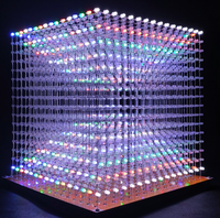 Kit de Cubo de Luz LED 3D de 16x16x16 para Educación STEM y Aficionados a la Electrónica, Proyecto de Soldadura Programable con Controlador STM32