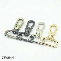 Accessoires métalliques robustes 26*56mm pour bagages et sacs à main : Boucle de sangle d'épaule et porte-clés avec diamètre intérieur